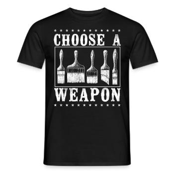 House Painter Decorator Paint - Männer T-Shirt - Schwarz - Vorne - AI Model Male 178 light (178cm)