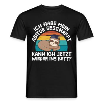 Lustig Abiturient Habe mein Abi Geschafft - Männer T-Shirt - Schwarz - Vorne - AI Model Male 178 light (178cm)