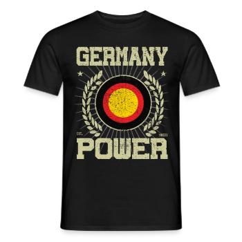 Allemagne cool, Design - T-shirt homme - noir - Devant - AI Model Male 178 light (178cm)
