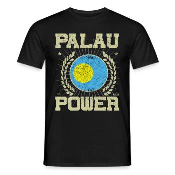 Cooles Palau, Design - Männer T-Shirt - Schwarz - Vorne - AI Model Male 178 light (178cm)