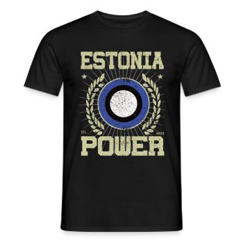 Cooles Estland, Design - Männer T-Shirt - Schwarz - Vorne - AI Model Male 178 light (178cm)