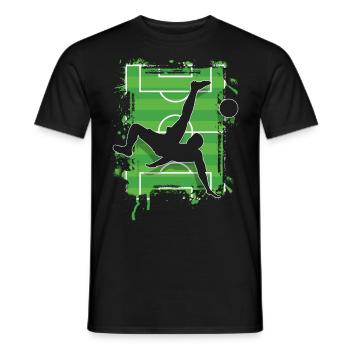 Coup de pied aérien de football - T-shirt homme - noir - Devant - AI Model Male 178 light (178cm)