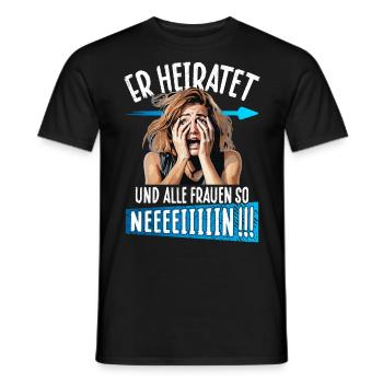 JGA T-Shirt Männer Junggesellenabschied poltern - Männer T-Shirt - Schwarz - Vorne - AI Model Male 178 light (178cm)
