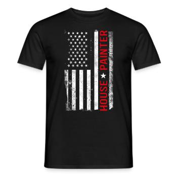 House Painter Decorator American - Men's T-Shirt - black - Front - AI Model Male 178 light (178cm)