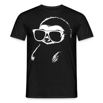 Sloths Anime Sloth Manga Sloth Sunglasses - Men's T-Shirt - black - Front - AI Model Male 178 light (178cm)