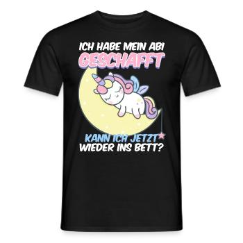 Abi Geschafft Abitur Kann ich wieder ins Bett - Männer T-Shirt - Schwarz - Vorne - AI Model Male 178 light (178cm)