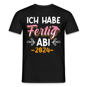 Abitur 2024 Abi I Have Finished Girl - Men's T-Shirt - black - Front - AI Model Male 178 light (178cm)