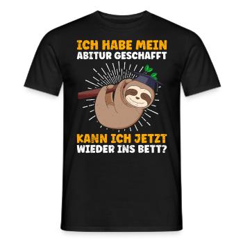 Lustig Abiturient Habe mein Abi Geschafft - Männer T-Shirt - Schwarz - Vorne - AI Model Male 178 light (178cm)