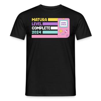MATURA Level Complete 2024 Maturantin Funny - Men's T-Shirt - black - Front - AI Model Male 178 light (178cm)