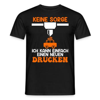 Imprimante 3D Ne vous inquiétez pas, vous pouvez en imprimer une nouvelle - T-shirt homme - noir - Devant - AI Model Male 178 light (178cm)