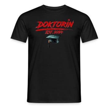 Doctor Est. 2024 Doctoral Degree Passed - Men's T-Shirt - black - Front - AI Model Male 178 light (178cm)