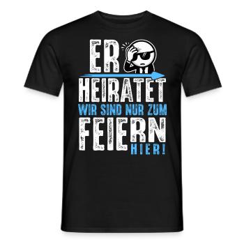 JGA T-Shirt Männer Junggesellenabschied T-Shirt - Männer T-Shirt - Schwarz - Vorne - AI Model Male 178 light (178cm)