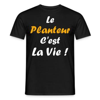 Humour punch planteur - T-shirt homme - noir - Devant - AI Model Male 178 light (178cm)