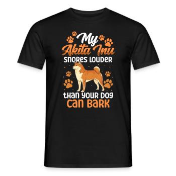 Akita Inu ronfle fort Akita Inu japonais - T-shirt homme - noir - Devant - AI Model Male 178 light (178cm)