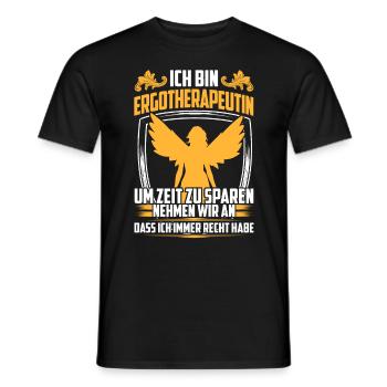 Ergotherapeutin hat immer Recht Ergotherapie - Männer T-Shirt - Schwarz - Vorne - AI Model Male 178 light (178cm)