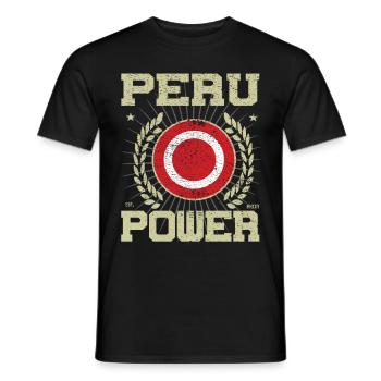 Design Cool Pérou - T-shirt homme - noir - Devant - AI Model Male 178 light (178cm)
