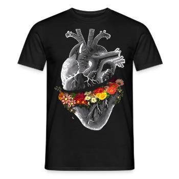 23F 0262 bk - Men's T-Shirt - black - Front - AI Model Male 178 light (178cm)
