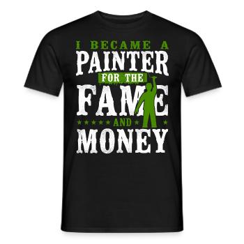 Peintre Décorateur Je Devenu Un - T-shirt homme - noir - Devant - AI Model Male 178 light (178cm)