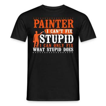 House Painter Decorator Painter I - Men's T-Shirt - black - Front - AI Model Male 178 light (178cm)