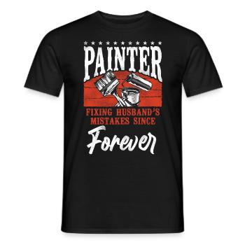House Painter Decorator Painter - Men's T-Shirt - black - Front - AI Model Male 178 light (178cm)