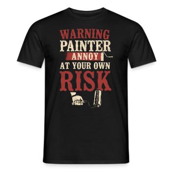 House Painter Decorator Warning - Männer T-Shirt - Schwarz - Vorne - AI Model Male 178 light (178cm)