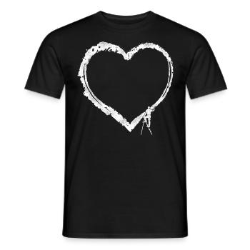 House Painter Decorator Heart - Men's T-Shirt - black - Front - AI Model Male 178 light (178cm)