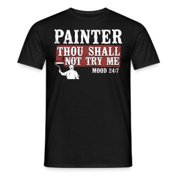 Bible des peintres en bâtiment et décorateurs - T-shirt homme - noir - Devant - AI Model Male 178 light (178cm)