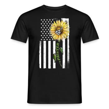 Peintre en bâtiment Décorateur Américain - T-shirt homme - noir - Devant - AI Model Male 178 light (178cm)