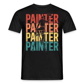 House Painter Decorator Vintage - Männer T-Shirt - Schwarz - Vorne - AI Model Male 178 light (178cm)