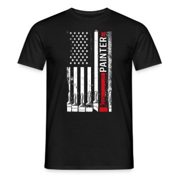 House Painter Decorator American - Männer T-Shirt - Schwarz - Vorne - AI Model Male 178 light (178cm)