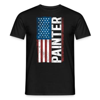 House Painter Decorator American - Men's T-Shirt - black - Front - AI Model Male 178 light (178cm)