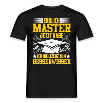 Enfin Maître Avoir la licence pour mieux savoir - T-shirt homme - noir - Devant - AI Model Male 178 light (178cm)