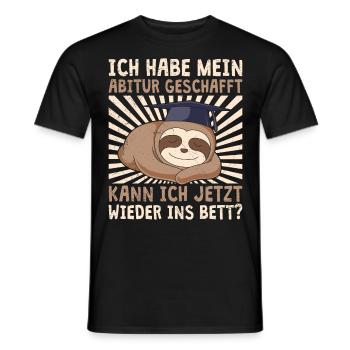 Drôle de diplômé du lycée ont réussi mes A-levels - T-shirt homme - noir - Devant - AI Model Male 178 light (178cm)