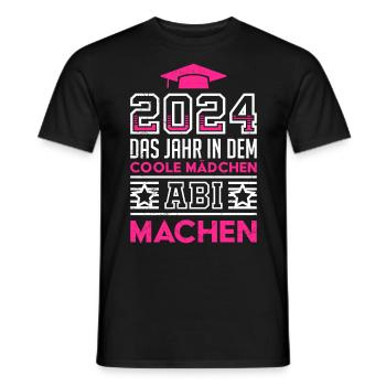 2024 The Year Cool Girls Graduate from High School - Men's T-Shirt - black - Front - AI Model Male 178 light (178cm)
