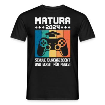 Diplômés de l’école Matura 2024 - T-shirt homme - noir - Devant - AI Model Male 178 light (178cm)