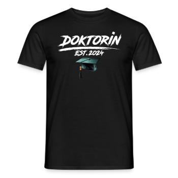 Doctor Est. 2024 Doctoral Degree Passed - Men's T-Shirt - black - Front - AI Model Male 178 light (178cm)