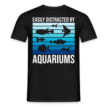 Drôle d’amateur d’aquarium disant citation du propriétaire de l’aquarium - T-shirt homme - noir - Devant - AI Model Male 178 light (178cm)