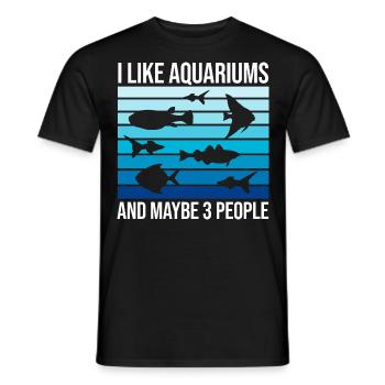 Drôle d’amateur d’aquarium disant citation du propriétaire de l’aquarium - T-shirt homme - noir - Devant - AI Model Male 178 light (178cm)