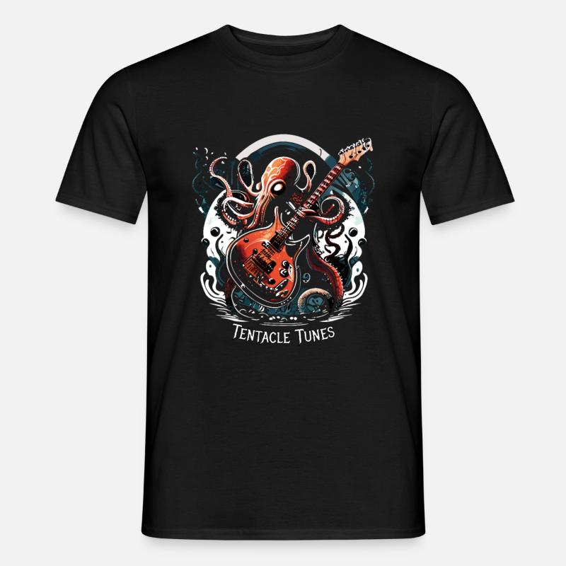 Tentacle Tunes - Männer T-Shirt - Schwarz