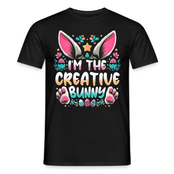 Je suis le lapin créatif - T-shirt homme - noir - Devant - AI Model Male 178 light (178cm)