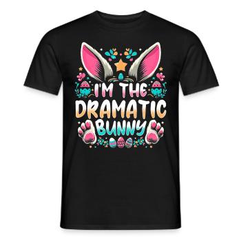 I'm The Dramatic Bunny - Men's T-Shirt - black - Front - AI Model Male 178 light (178cm)