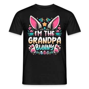 Je suis le grand-père lapin - T-shirt homme - noir - Devant - AI Model Male 178 light (178cm)