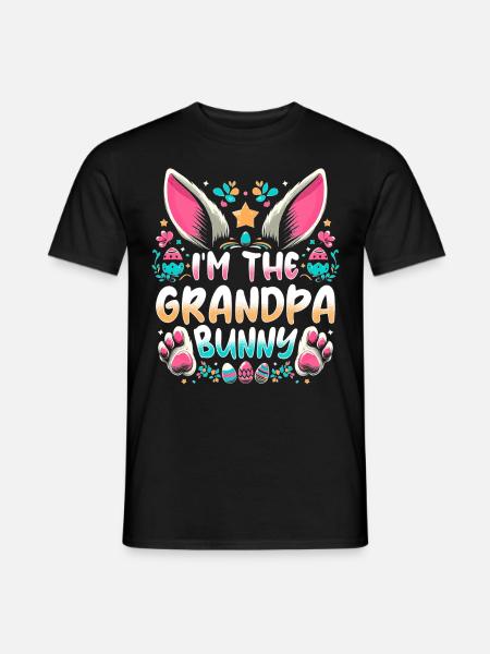 I'm The Grandpa Bunny - Men's T-Shirt - black