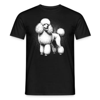 Pudel Hund - Männer T-Shirt - Schwarz - Vorne - AI Model Male 178 light (178cm)
