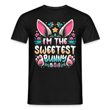 I'm The Sweetest Bunny - Men's T-Shirt - black - Front - AI Model Male 178 light (178cm)