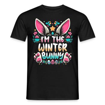 I'm The Winter Bunny - Männer T-Shirt - Schwarz - Vorne - AI Model Male 178 light (178cm)