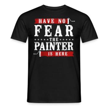Peintre en bâtiment décorateur n’ont pas - T-shirt homme - noir - Devant - AI Model Male 178 light (178cm)