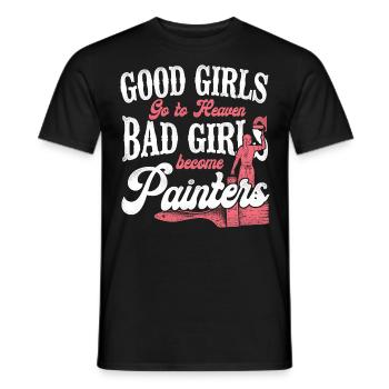 House Painter Decorator Female - Men's T-Shirt - black - Front - AI Model Male 178 light (178cm)