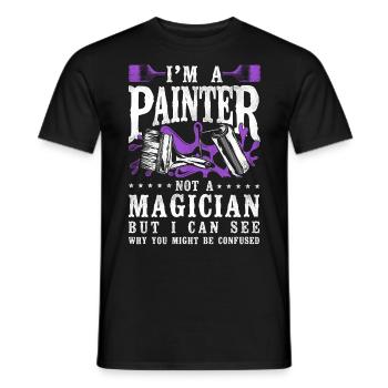Peintre en bâtiment Décorateur Je suis un - T-shirt homme - noir - Devant - AI Model Male 178 light (178cm)