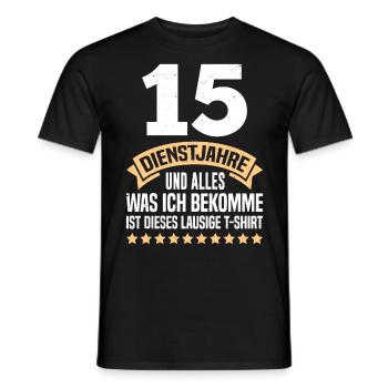 15 ans de service Procurez-vous cette chemise moche - T-shirt homme - noir - Devant - AI Model Male 178 light (178cm)